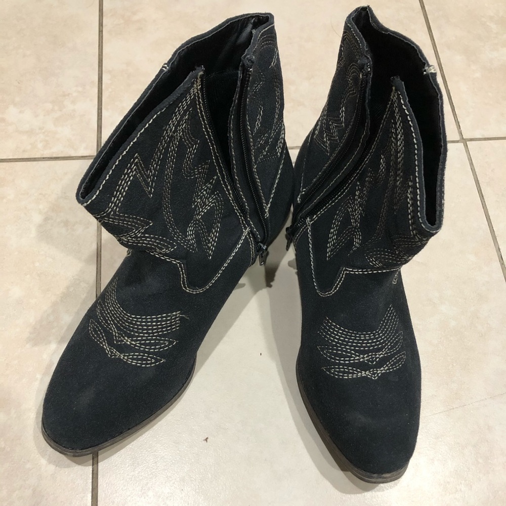 Nature Breeze Western Cowboy Heel Ankle Booties
